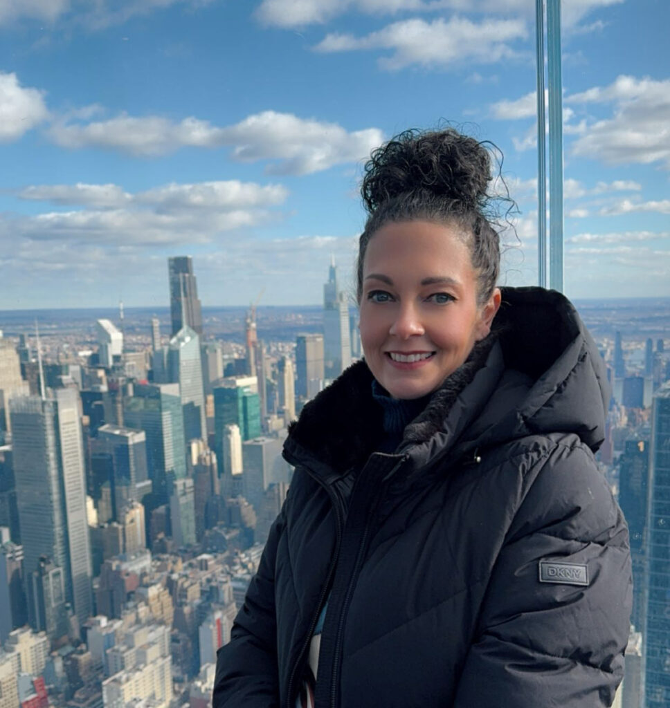 Melinda on a trip